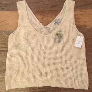 Cute cream beach/sweater cover top.